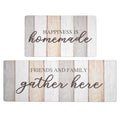 FRESHMINT Anti Fatigue Kitchen Mats for Floor 2 Piece Set Waterproof & Non-Skid Traditional Farmhouse Kitchen Rugs Standing Cushion Comfort Kitchen Runner,17x30+17x47 - color: Happiness Homemade