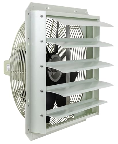 iLiving 18-Inch Corrosion Resistance Shutter Exhaust Fan, Single Speed - size: 18 Inches