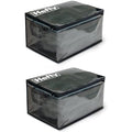 Hefty Large Flexible Tote with Breathable Mesh, Double Zipper, 2 Handles – Ideal for Moving or Clothes & Apparel Storage, Alternative to Plastic Bin, Organizer or Container – 2 Pack - size: 11 Gal - Standard