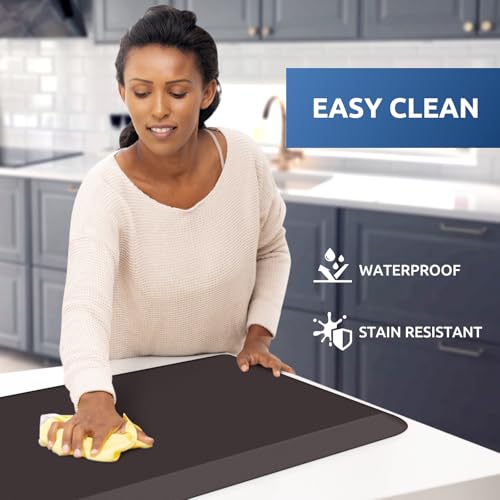 KitchenClouds Kitchen Mat Cushioned Anti Fatigue Kitchen Rug Non Slip Standing Mat Comfort Floor Mats for Sink Office (17.3"x28"- 0.8inch) | Water-Resistant, Non-Slip, Easy to Clean Comfort Floor Mat for Kitchen, Sink & Office, Multiple Colors & Sizes, 17