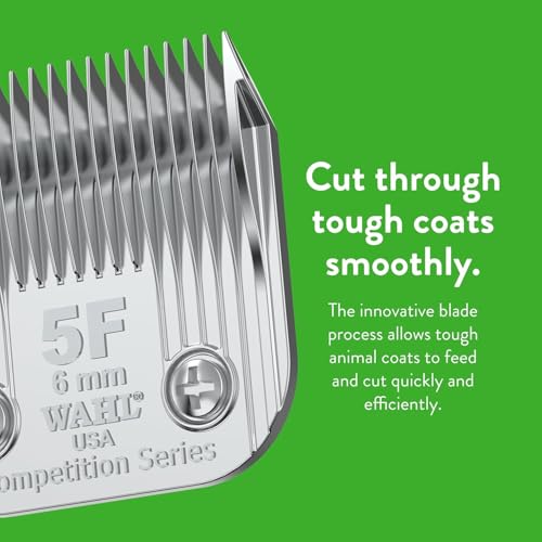 Wahl Professional Animal Competition Blade, 2372-100, 5F | Full Coarse, Detachable Blade with 15/64 in Cut Length - size: 5F