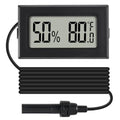1Pcs Mini Digital Thermometer Hygrometer Gauge Indoor with Probe Sensor LCD Display Meter Temperature Humidity Fahrenheit Meter for Incubator Reptile Plant Tank Garden ℉ - size: 1 PCS