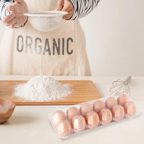 Plastic Empty Eggs Cartons 12 Count Clear Tray Bulk 160 Pack | 2x6 Grid Trays Egg Containers, Clear Stackable Fridge Storage for Chicken Farm Markets, Refrigerator Restaurant Use