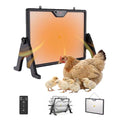 GROZY Double-Sided Chick Brooder Heat Plate 86-167°F Adjustable Temperature Angle Heater with Remote LED Night Light & Temp Display, Energy Saving Chicken Coop Heater for Chicks Ducks Cats Dogs
