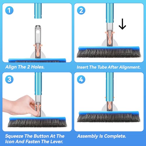 10" Stainless Steel Pool Brush, Heavy Duty for Concrete Pools | Durable wire bristle brush head for deep cleaning walls & floors. Removes tough buildup safely - size: 10 inch