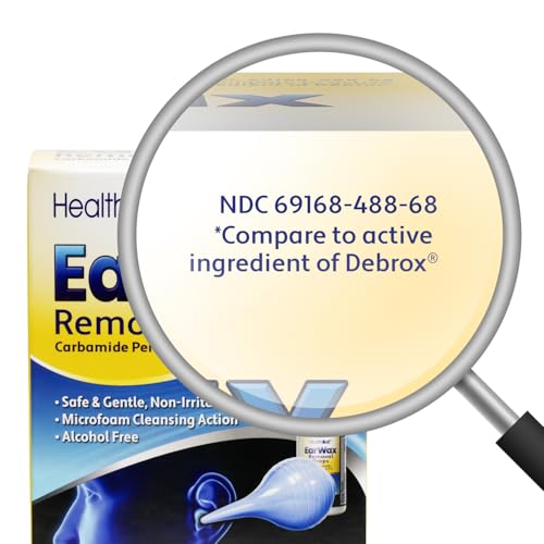 HealthA2Z® Ear Wax Removal Kit, Carbamide Peroxide 6.5%, Rubber Bulb & Dropper, 0.5 fl oz (15mL)
