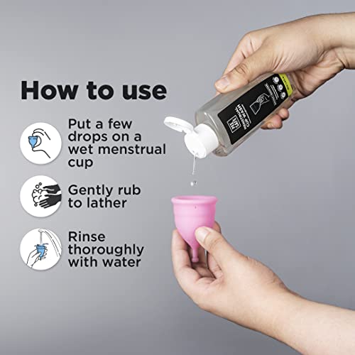 Pee Safe Menstrual Cup Wash, Orange Fragrance, 100ml | Maintains Cup Hygiene, Wash Period Cup in Hygienic Way