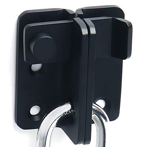 Alise Black Flip Latch Gate Latch,Shed Door Latch Barn Door Lock,L-Size | Stainless Steel Door Lock Latches for Shed Barn Wooden Fence Chicken Dog Cage Window Cabinet Backyard Garage - color: Matte Black, size: Large Size (SS)