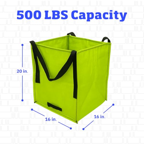 DURASACK Heavy Duty Storage Tote Bag 22-Gallon, Lime Green, Pack of 4 | Moving Bag Utility Tote for Laundry, Moving & Home Storage, Reusable Self-Standing Design, Holds up to 500 Pounds - color: Lime Green, size: Pack of 4