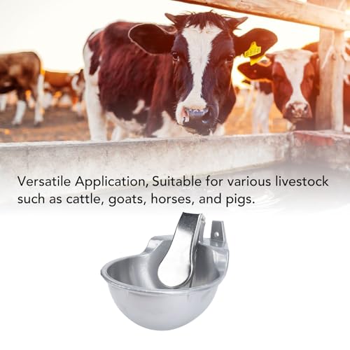 Fabater Livestock Water Bowl, Livestock Push Paddle Automatic Metal Waterer, Easy Installation Drinking Water Trough for Horse, Goat, Sheep, Cattle