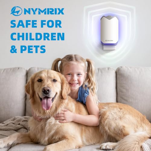 Nymrix Flying Insect Trap, Plug-in Indoor Fly Trap for Fruit Flies & Gnats | 24/7 Blue Light Trap for House Flies & Mosquitoes, Works in Kitchens & Near Plants, Safe for Kids & Pets, 1 Base + 3 Refills