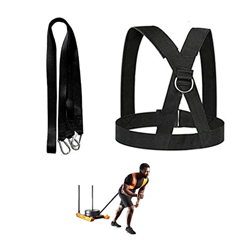 Sled Harness, Adjustable Speed Tire Pulling Belt for Working Out | Strength and Agility Training Equipment, Physical Training Rope Football Exercise Set for Outdoor Indoor Men and Women - size: 13.1FT