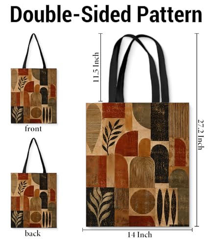 Aesthetic Floral Canvas Tote Bag - Reusable Shoulder Tote Bag for Women Lady Casual Vacation, Shopping, Work, Gym - color: Black
