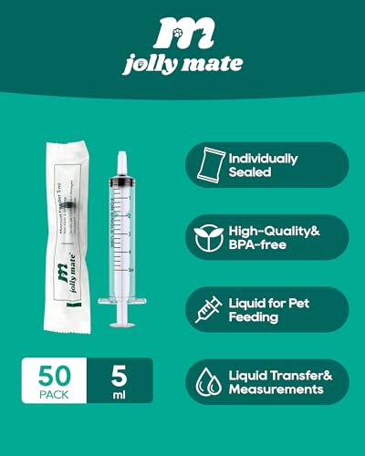 50 Pack 5ml Oral Syringes for Liquid without Needle Individually Wrapped | with cap, clear scale, non-slip bottom for pet feeding, liquid dispensing, scientific labs, plant cultivation and crafts - style: 5ml