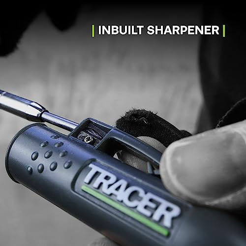 Tracer Mechanical Carpenter Pencils Set with Replacement Lead (6 Pack) - Construction Pencil with Site Holster - All In One Marking Kit for Carpenter Tools Contractor Pencils - AMK1 | Holster with Belt Clip and Carpenter Pencil Sharpener, 6 Pack of 2.8mm
