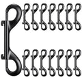 Double Ended Bolt Snaps Hook Zinc Alloy Double Trigger Metal Clips for Hanging Horse Tack Sling Feed Barns Water Buckets Linking Dog Leash Collar Leash Key Chain Horse Feeding Supplies 15 Pieces - size: 3.5 inch black