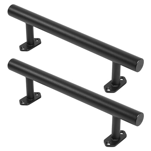 12'' Door Pull Handles for Sliding Door Pack of 2, Black Rustic Gate Pull Hanlde, Iron Handle for Gates, Garage, Outdoor Fence, Interior Closet Handles - style: Style B