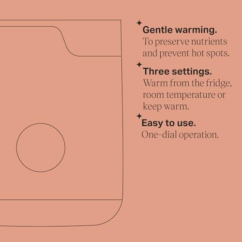 Tommee Tippee Easiwarm Bottle Warmer, Automatic Timer, One-Dial | Warms Breast Milk & Formula Bottles to Temperature in Minutes, White