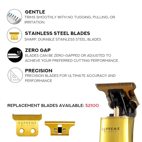 Supreme Trimmer 2-in-1 Crunch Lite Foil Shaver & T-Shaper Trimmer Set | ST5200 Beard Trimmer STF600 Electric Razor | Travel or at Home Hair Cutting Kit | Gold - style: Gold TShaper & Crunch Lite