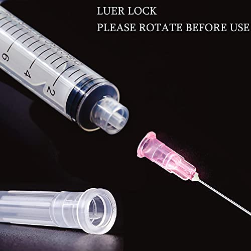 25 Pack 10ml/cc Plastic Luer Lock Syringa with 18Ga and Cap, Individually Sealed Wrapped, for Scientific Labs, Measuring Liquid, Refilling Cartridges or Glue Applicator - style: 25 Pack-10ml 18gauge