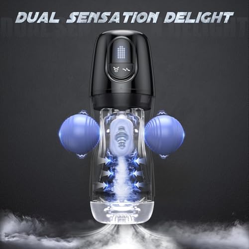 Masturbador para Hombre Male Milking Machine Male Masterburbatar with APP Control, Strong Vacuum Pump & 5 Sucking 9 Vibrating YA21