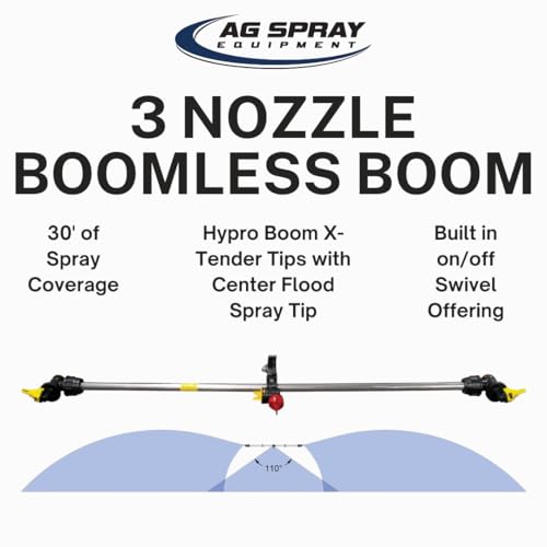 65 Gallon UTV Sprayer - 3 Nozzle Boomless Boom | 4.0 GPM 12V Diaphragm Pump, 30 Ft Spray Width, Heavy-Duty Weed & Fertilizer Sprayer for Side by Side, Pasture & Food Plots - style: Boomless (3-Nozzle)