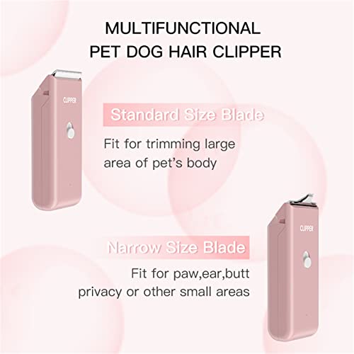 2-in-1 Professional Dog Grooming Kit - Low Noise, Waterproof, USB Rechargeable, and Safe Ceramic Blade - Gift for Dogs and Cats (Pink) - color: Map005-pink