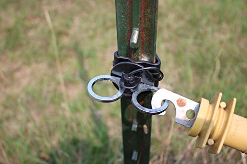 10pc T-Post Electric Fence Gate Hook Heavy Duty Eyelet Set