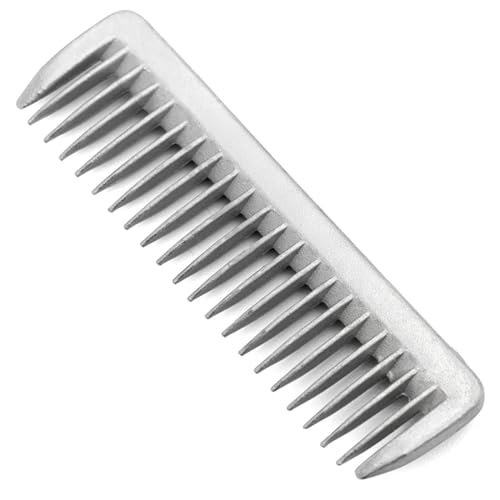 Jeffers Equine Aluminum Pulling Comb – Lightweight Mane & Tail Grooming Comb for Horses – Detangling, Thinning, Equestrian Grooming Tool for Barn, Travel, Show, Tack Kit, Horse Care, Gifts - color: Aluminum Pulling Comb, size: 3.5"Lx1"W