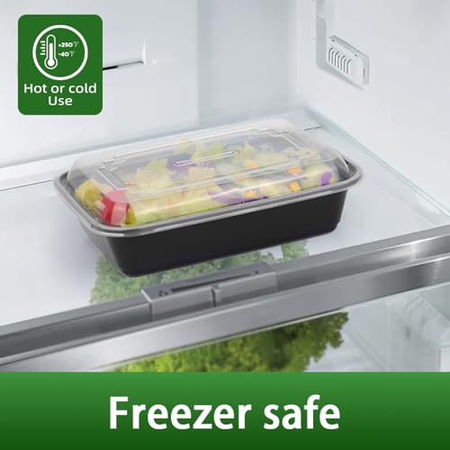 Meal Prep Containers With Lids, to Go Food Containers BPA Free, Stackable, Leak Resistant, Bento Box, Microwave, Dishwasher, Freezer Safe (24, ounces) - size: 24 Ounce