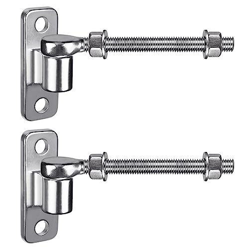 Insaga 6'' J Bolt Gate Hinge and Wall Mount Hinge 2Pack, Heavy Duty 304 Stainless Steel Gate Hinges, One Piece with No Welding for Farm, Fence, Garden, Metal Gates, Load Capacity up to 500LB - size: 6''-2Pack
