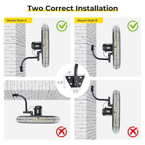 FUGOO 30" Eco BLDC Motor Powerful Airflow Quiet Industrial Wall Fan | 9800 CFM, 50%+ Energy Savings, Oscillating, Remote Control for Factory Garage Warehouse Barn Gym - size: 30 inch-Quiet-Energy Efficient