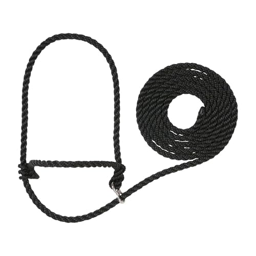 Weaver Leather Livestock Kirk Stierwalt Breaking Halter,Black,8 1/2' - color: Black