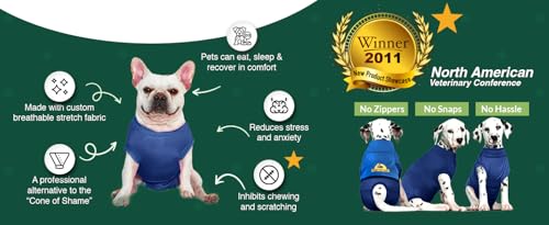Surgi Snuggly Dog Surgery Recovery Suit, Cone Alternative, Spay/Neuter S | Dog Recovery Suit for Dogs — Veterinarian-Invented Surgical Suit & Recovery Onesie with Easy Bathroom Access After Surgery - color: Super-Hero, size: Small (L-10"-13" | G-14"-19" |