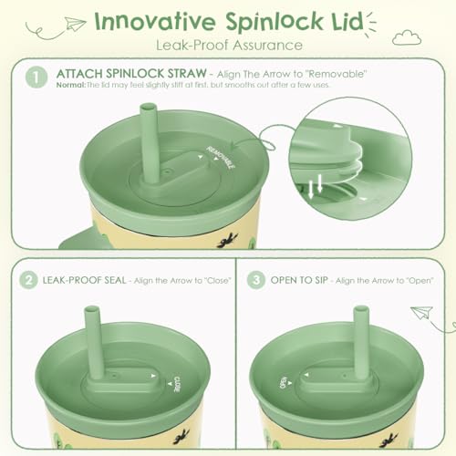 SANDJEST Farm Animals Stainless Steel Tumbler 20oz with Handle and Silicone Straw Locking Lid for Kids Boys, Birthday Christmas Back to School - color: Farm Animal