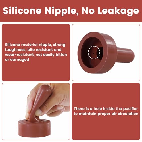 5-Pack of Anti-bite Calf Nipples, Silicone Replacement Nipples, Suitable for Calf Milk Bottles, Tear-Resistant Livestock Feeding Supplies, high-Strength Leak-Proof Calf Nipples, Dairy Farm Equipment.