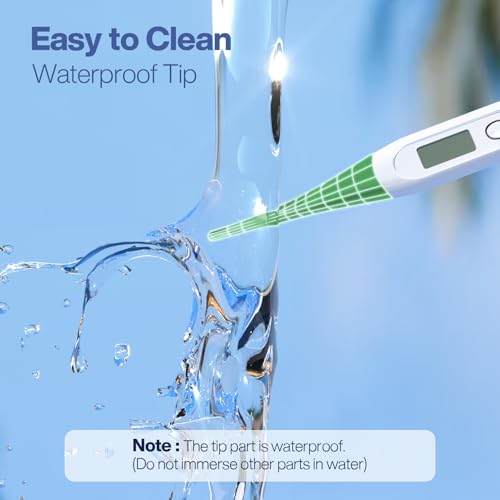 Boncare 10 Seconds Oral Thermometer for Adults and Kids, Dark Green | Accurate & Safe, Rectal Digital Thermometer for Baby, Fever Alarm - color: Dark Green