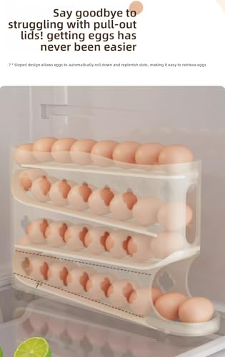 Rotating egg storage box, multi-layer kitchen egg rack, automatic egg roller, refrigerator side door egg tray