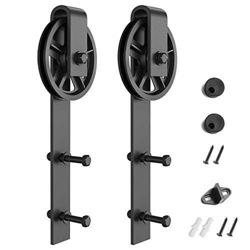 SMARTSTANDARD Sliding Barn Door Hardware Hangers 2pcs (Big Wheel Hangers) - style: BW