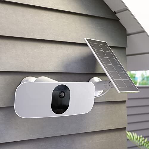 Arlo Solar Panel Charger (2021 Released) - Certified Accessory - Works with Arlo Pro 5S 2K, Pro 4, Pro 3, Floodlight, Ultra 2, and Ultra Cameras, Weather Resistant, Easy Install, White - color: White