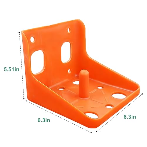 2 Pack Thick Salt Block Holder Mineral Brick Feeder Tray for Cattle Horse Goat Sheep (Small Size, Orange)