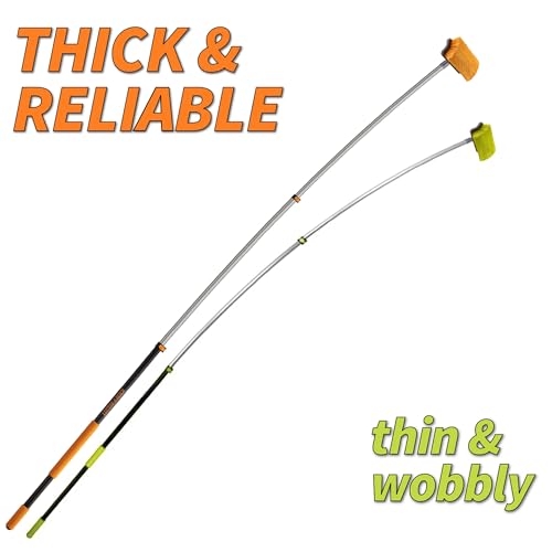 14 Foot Exterior House Cleaning Brush Set with 5-8 ft Extension Pole | Vinyl Siding Brushes with Telescopic Extendable Pole & Window Cleaning Squeegee // The Ultimate Extension Scrub Brush Set - size: 8 feet