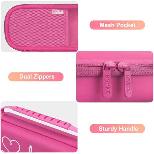 BOVKE Stethoscope Case for 3M Littmann Classic III/Cardiology IV–Raspberry | Lightweight II S.E/ MDF Acoustica Stethoscopes Hard Bag, Medical Supplies Case for Nurses, Doctors, Nursing School Essentials - color: Raspberry