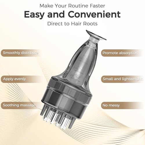 Minoxidil Applicator, Quick Efficient Apply No Messy Hair Serum Applicator | Small Minoxidil Applicator Tool, Hair Applicator Bottle Minoxidil Brush Scalp Applicator Comb Dedicated to Minoxidil - style: Style NNL-B