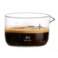 2 oz Espresso Shot Measuring Cup Glass, Clear, 1 Pack | Handleless Compact, Spill and Easy Pouring V-Shaped Spout, Dual-cup setup, Heat-resistant - color: Clear