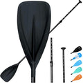 Karltion SUP Paddle - 3-Piece Adjustable Aluminium SUP Paddle with Glass Fiber Blade for Surfing, Floating, Water Sports - color: black