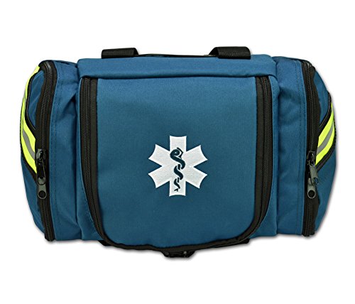 Lightning X Value Compact Medic First Responder EMS/EMT Stocked Trauma Bag w/Basic Fill Kit A - Blue - color: Blue