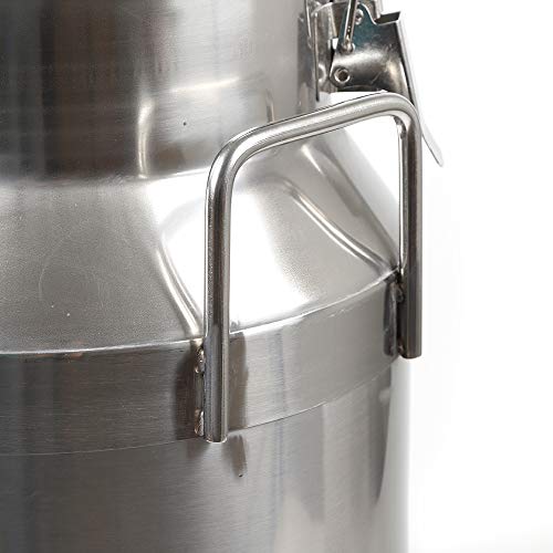 0.04 inch Thickened Stainless Steel Milk Can Large Liquid Container Storage,Stainless Steel Milk Bucket With Sealing Lid and Carry Handle,for Wine, Oil Storage Transport (30L/8 Gal) - size: 30L/8 Gal