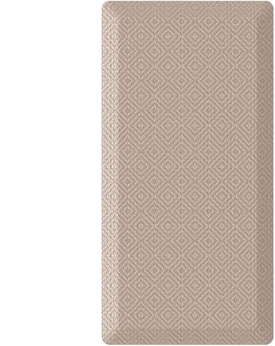 Ophanie Kitchen Mats for Floor,3/4 inch Thick,24x70 Anti Fatigue Cushioned Mat,Kitchen Rugs,Waterproof,Comfort Ergonomic Standing Mat for Office,Home,Sink with 99+ Pairs of Anti-Slip Bottom Ridges - color: Beige, size: 24"L x 70"W x 0.8"Th