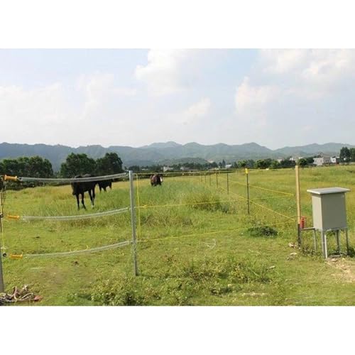 Electric Fence Gate Kit with Spring-Loaded Handles & Tension Spring, 2-Way Anchors and Insulators for Farm Fencing (2 Set)